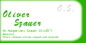 oliver szauer business card